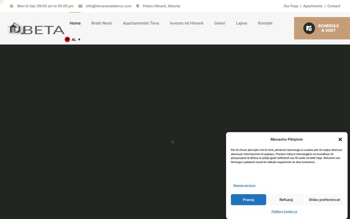 Screenshot of himararesidence.com