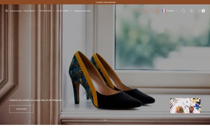 Screenshot of himbashoes.fr