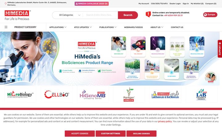 Skjámynd af himedialabs.com