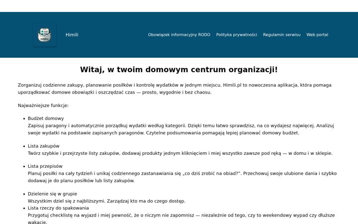 Screenshot of himili.pl