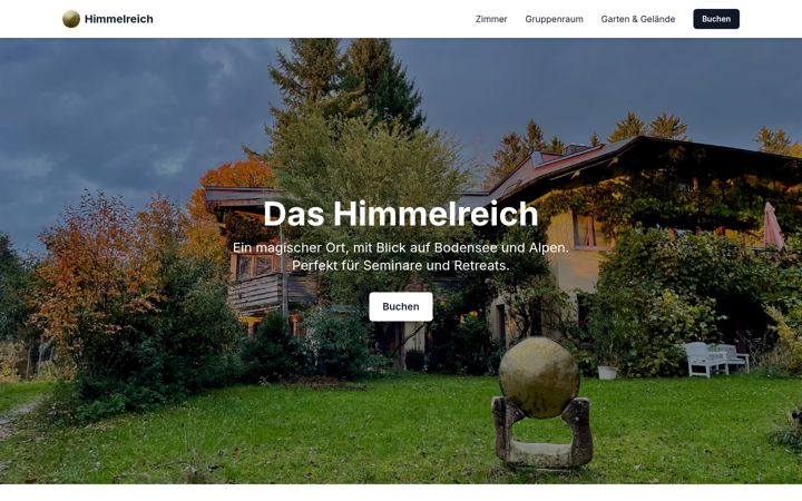 Screenshot of himmelreich-retreats.de