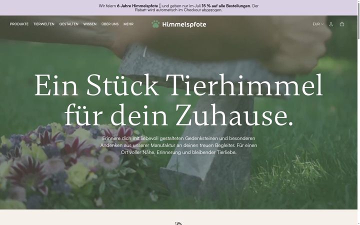 Screenshot of himmelspfote.de