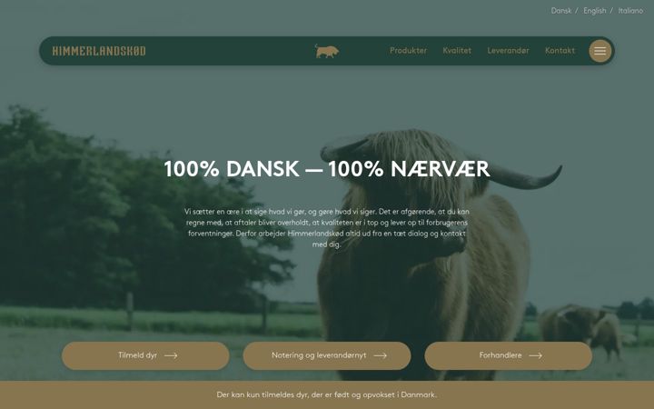 Screenshot of himmerlandskoed.dk