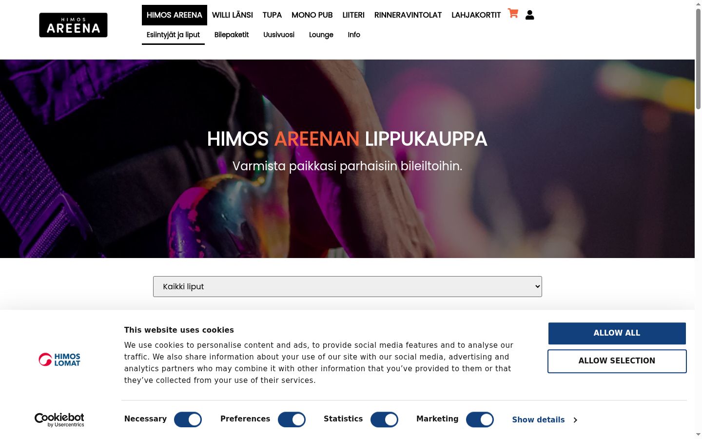 Screenshot tal-banner tal-kunsens muri qabel kwalunkwe interazzjoni