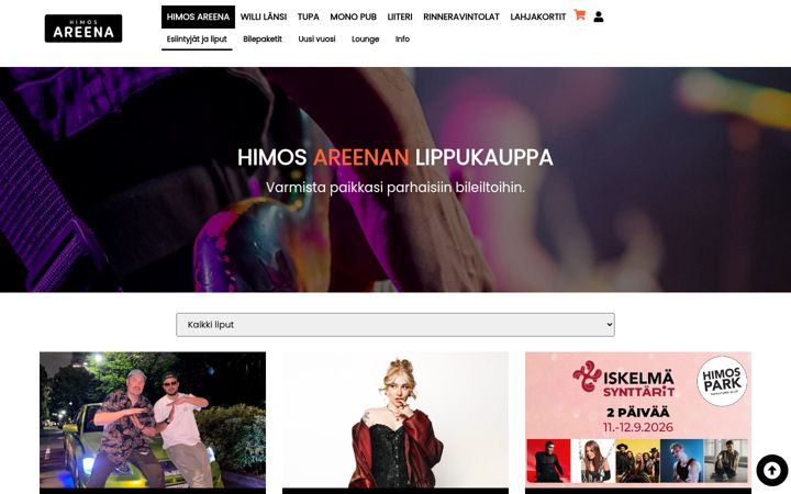 Screenshot of himosareena.fi