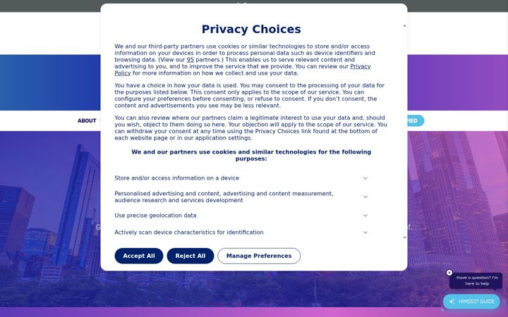 Screenshot of himssconference.com