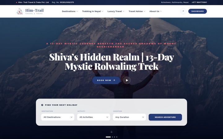 Screenshot of himtrail.com