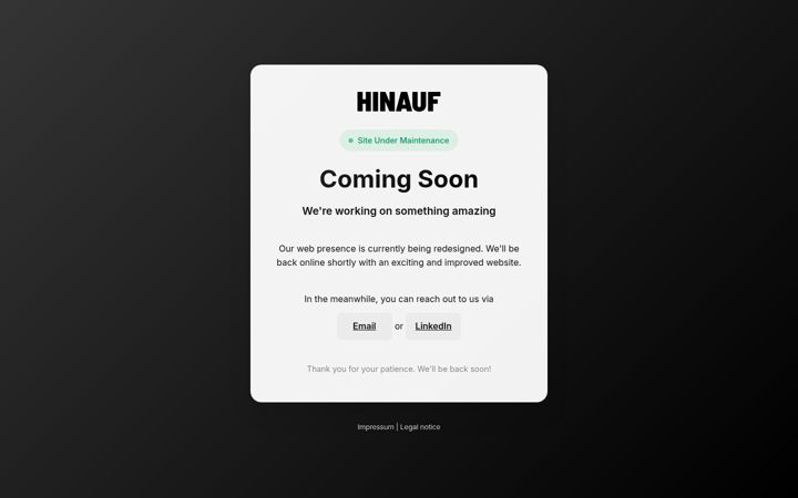 Screenshot of hinauf.com