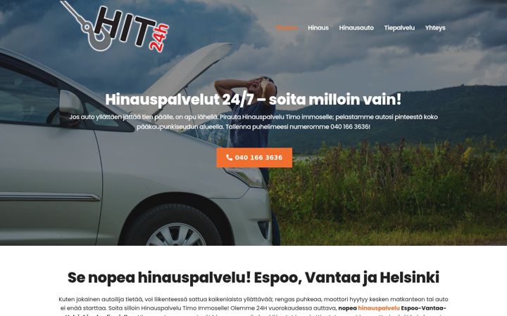 Screenshot of hinauspalveluespoo.fi