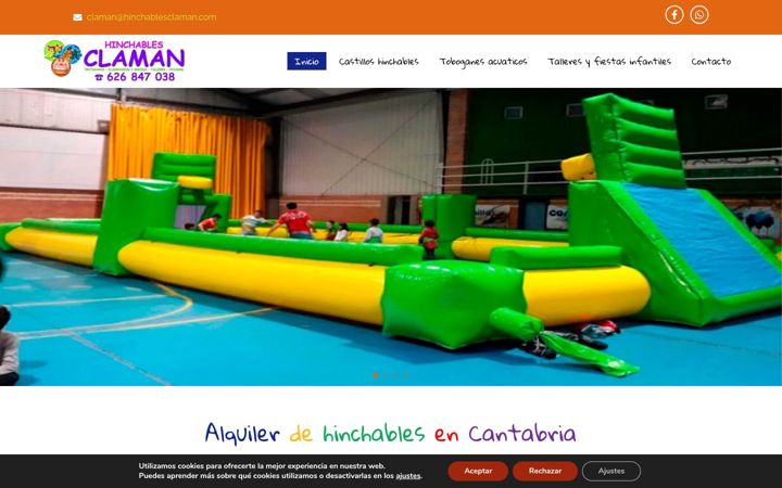 Screenshot of hinchablesclaman.com