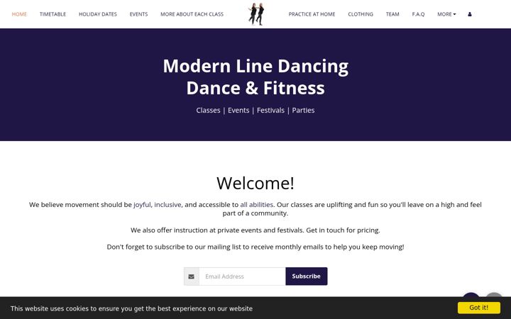 Screenshot of hinckleylinedancing.co.uk