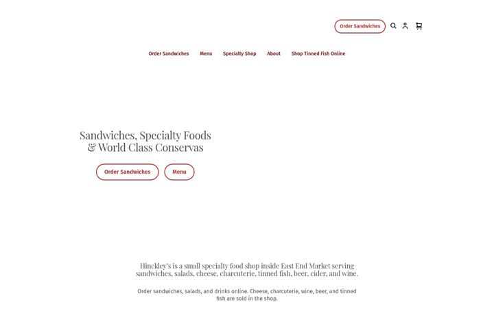 Screenshot of hinckleymeats.com
