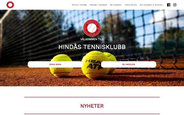 Screenshot of hindastennisklubb.net