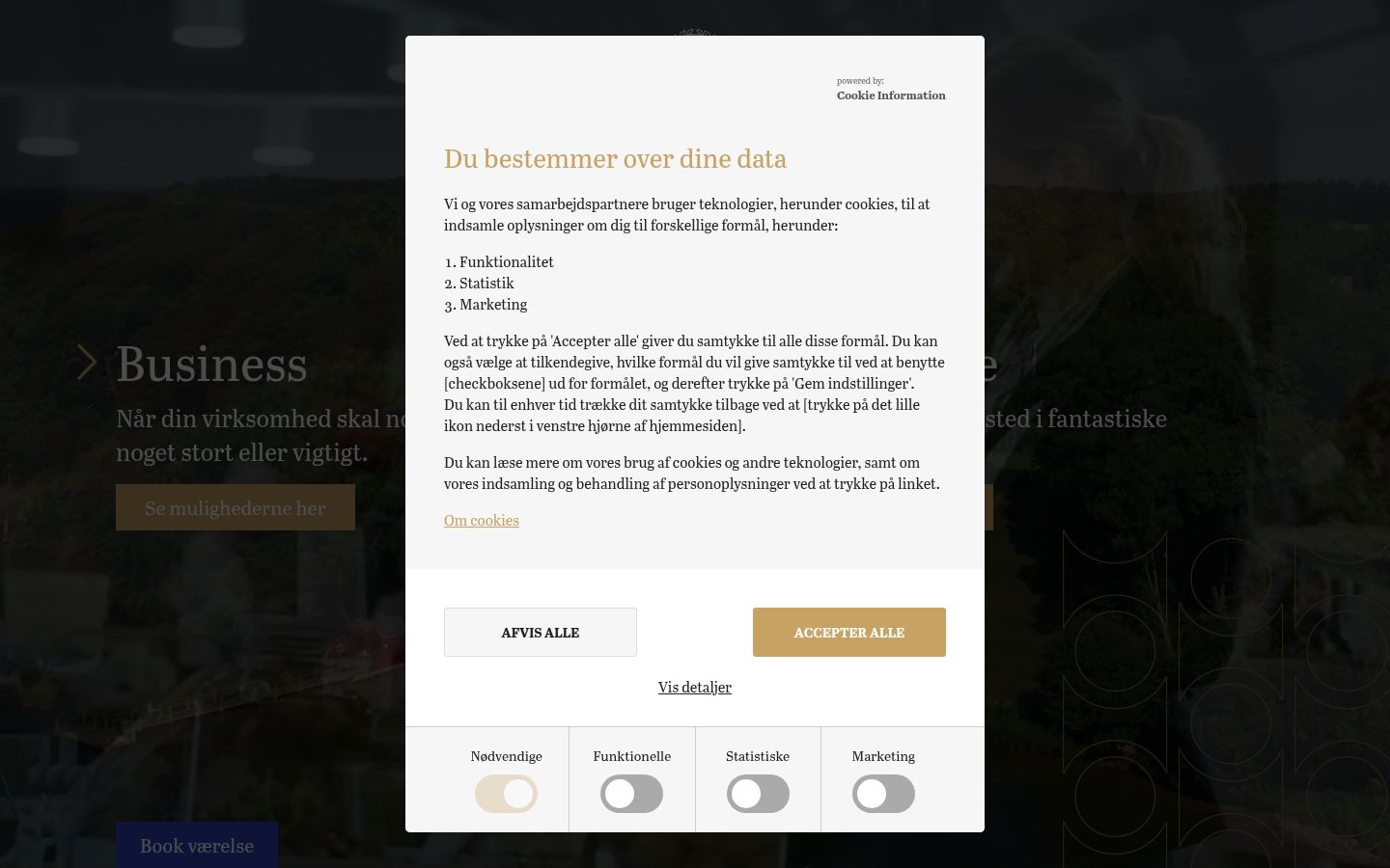 Screenshot des Einwilligungsbanners vor jeglicher Interaktion