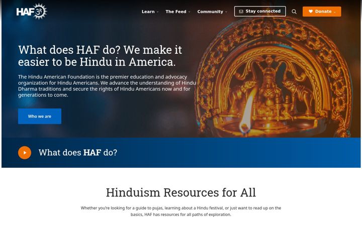Screenshot von hinduamerican.org