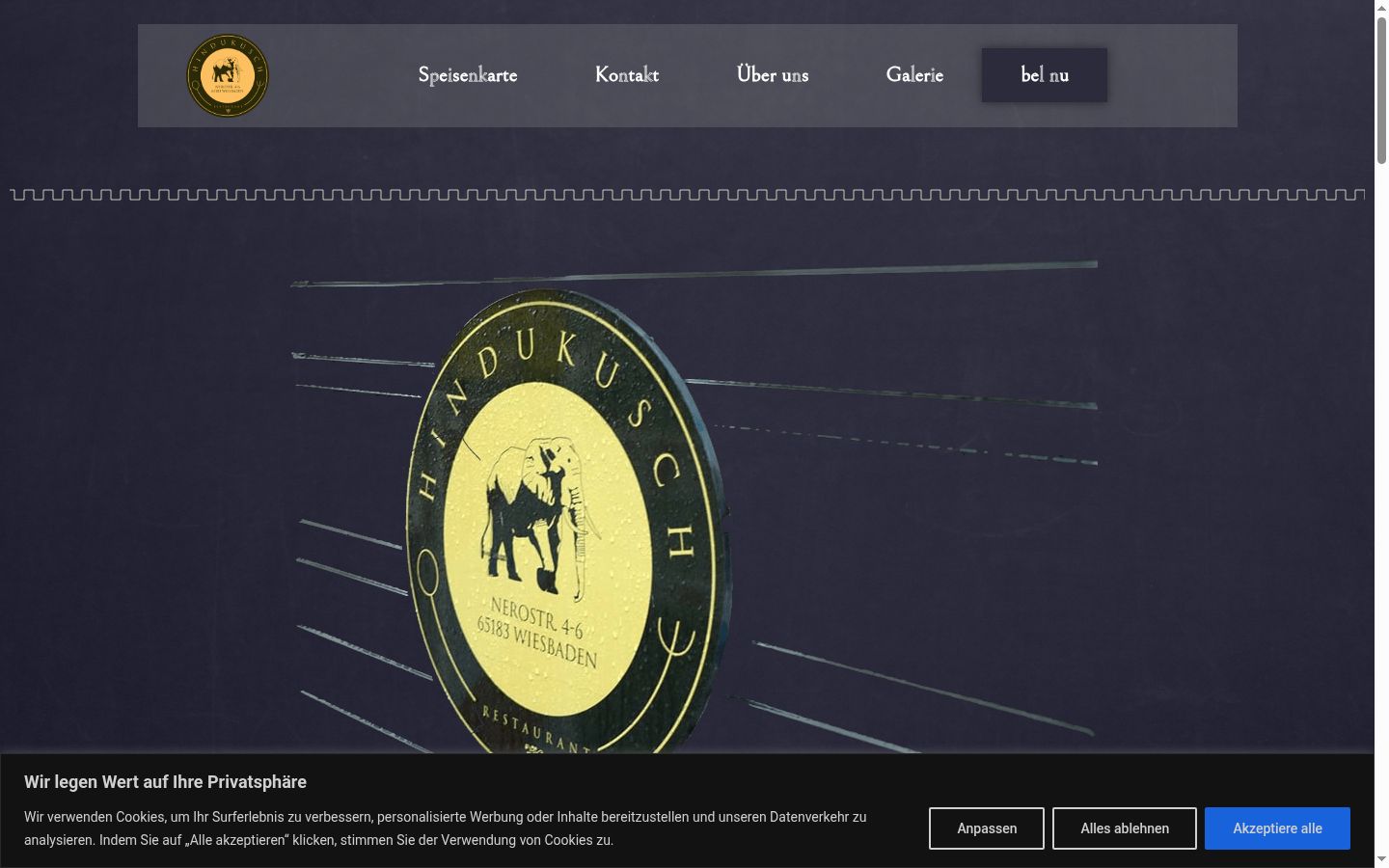 Captura de ecrã do banner de consentimento apresentado antes de qualquer interação