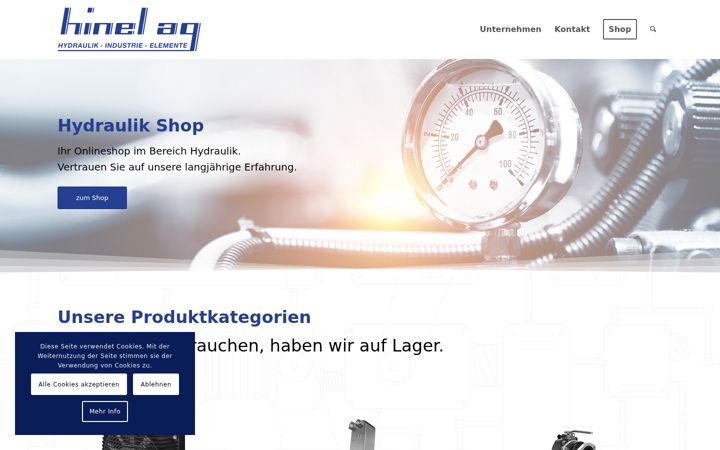 Screenshot of hinel.ch