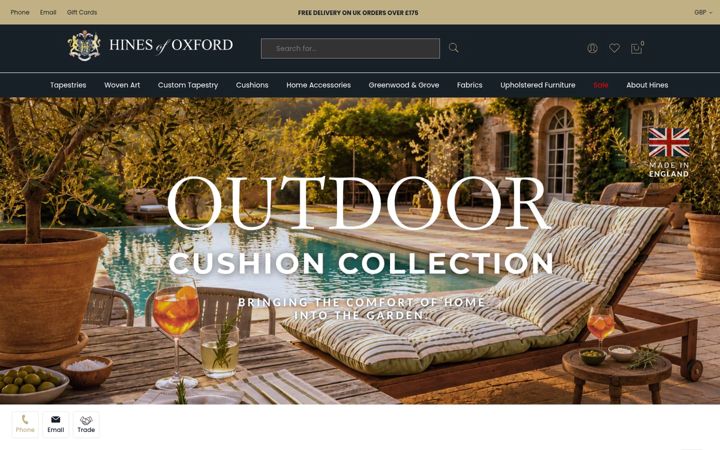 Screenshot of hinesofoxford.com