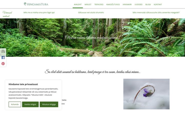 Screenshot of hingamistuba.ee