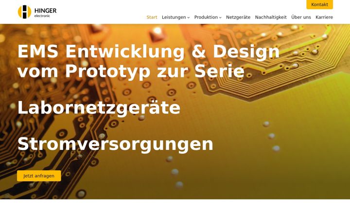 Screenshot of hinger-electronic.de