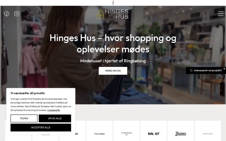 Screenshot of hingeshus.dk