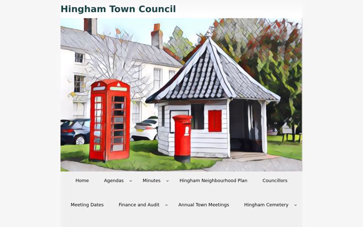 Screenshot of hinghamtowncouncil.gov.uk
