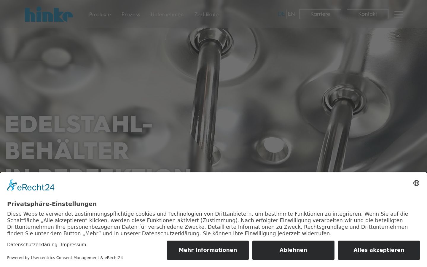 Captura de ecrã do banner de consentimento apresentado antes de qualquer interação