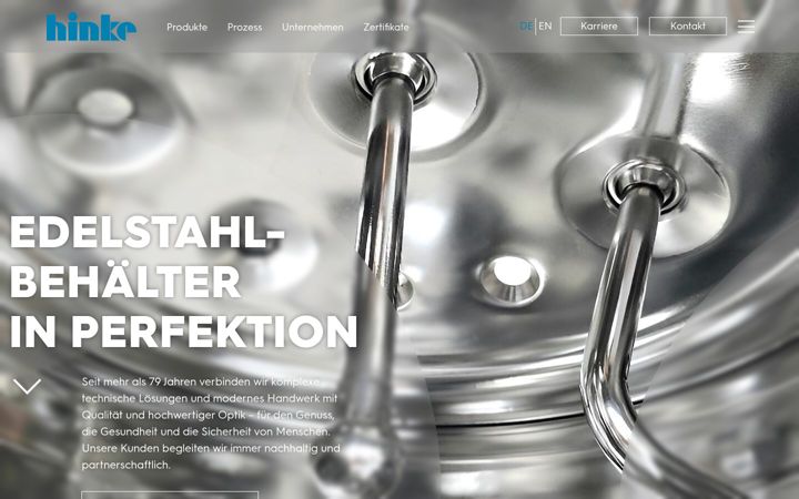 Screenshot of hinke.com