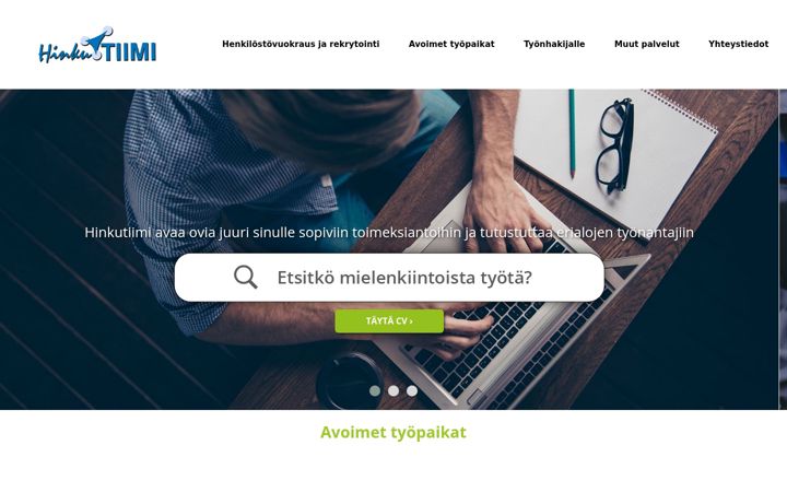 Screenshot of hinkutiimi.fi