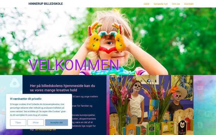 Screenshot of hinnerupbilledskole.dk