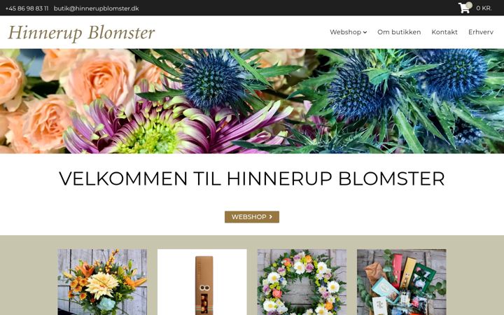 Screenshot of hinnerupblomster.dk
