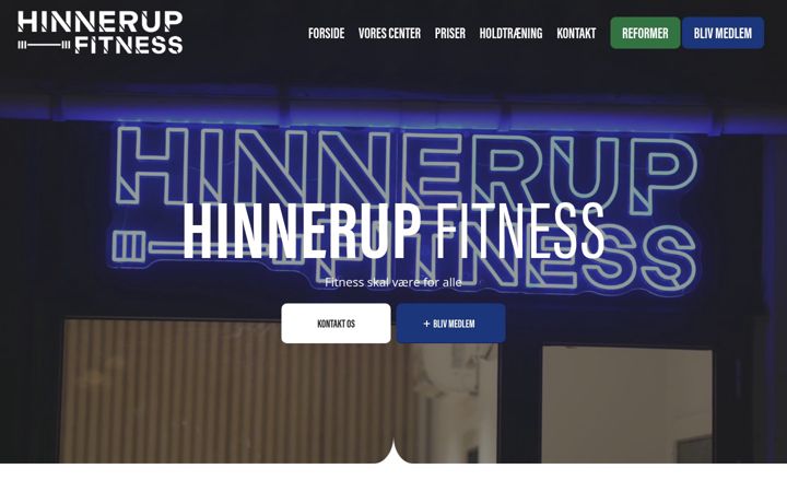 Screenshot of hinnerupfitness.dk