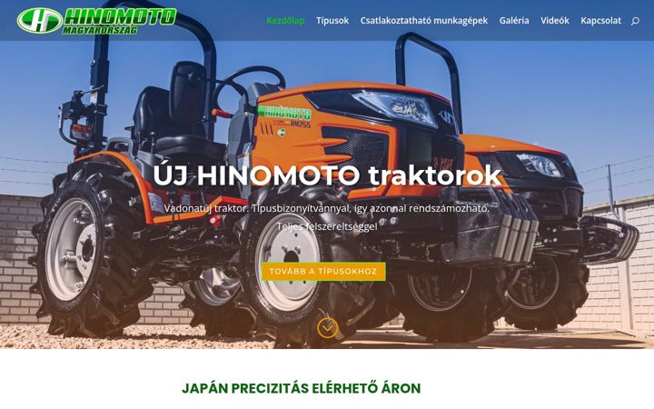 Screenshot of hinomototraktor.hu