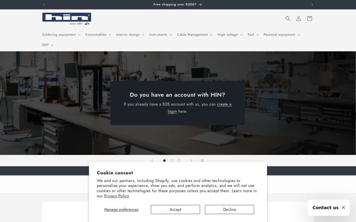 Screenshot of hinonline.com