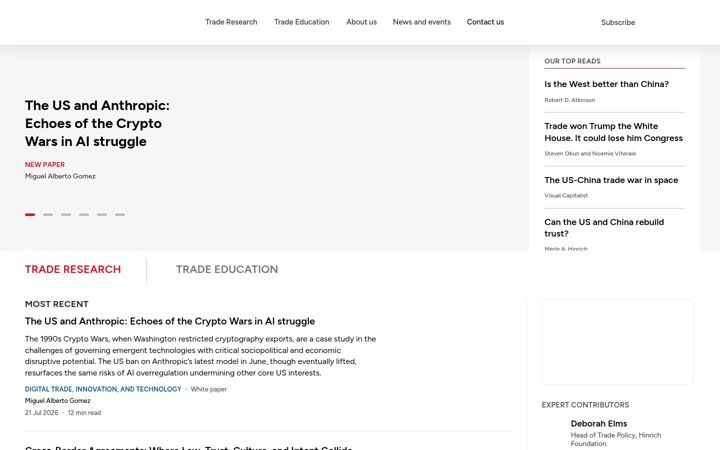 Screenshot of hinrichfoundation.com