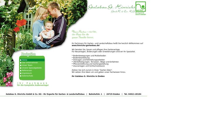 Screenshot of hinrichs-gartenbau.de