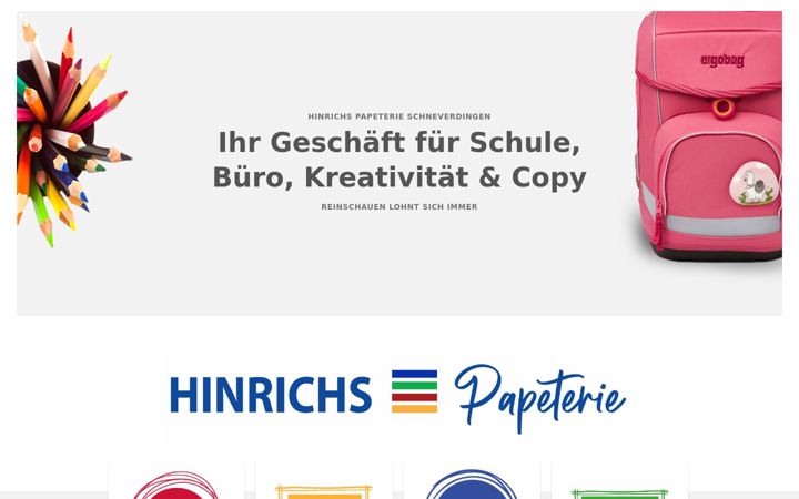 Screenshot of hinrichs-papeterie.de