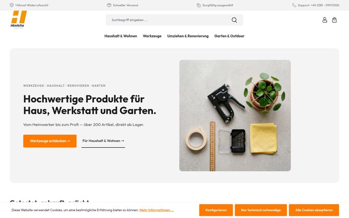 Screenshot of hinrichs-tools.de