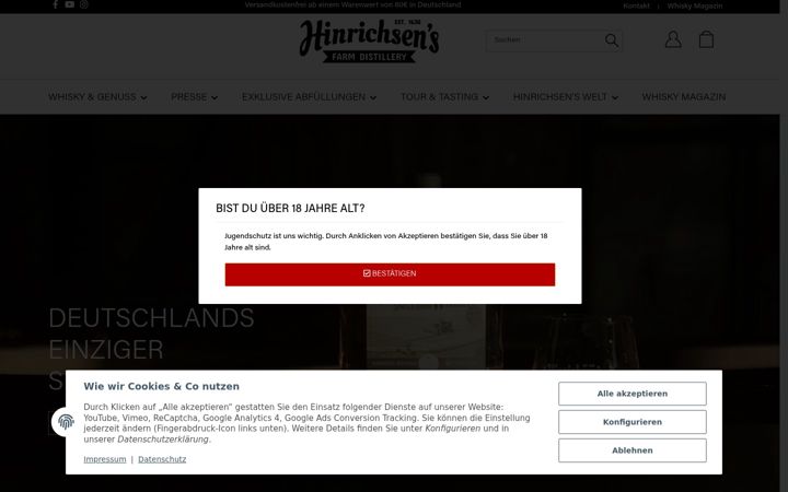 Screenshot of hinrichsens-farm.de