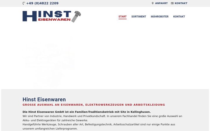 Screenshot of hinst-eisenwaren.de