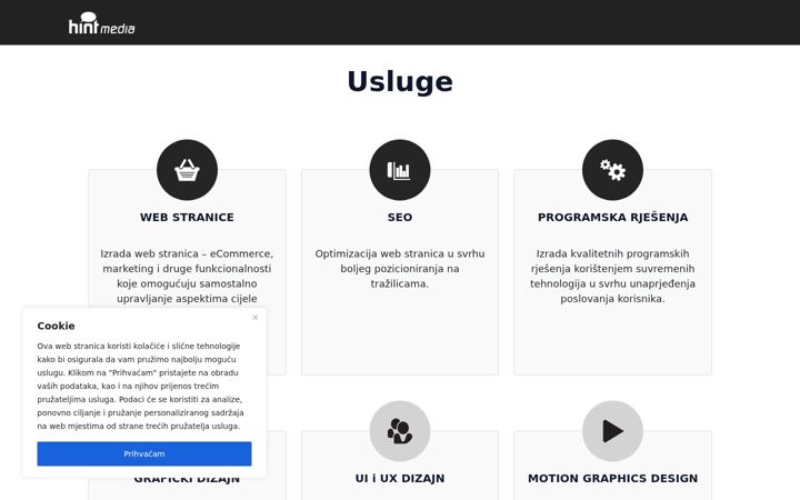 Screenshot of hint-media.hr