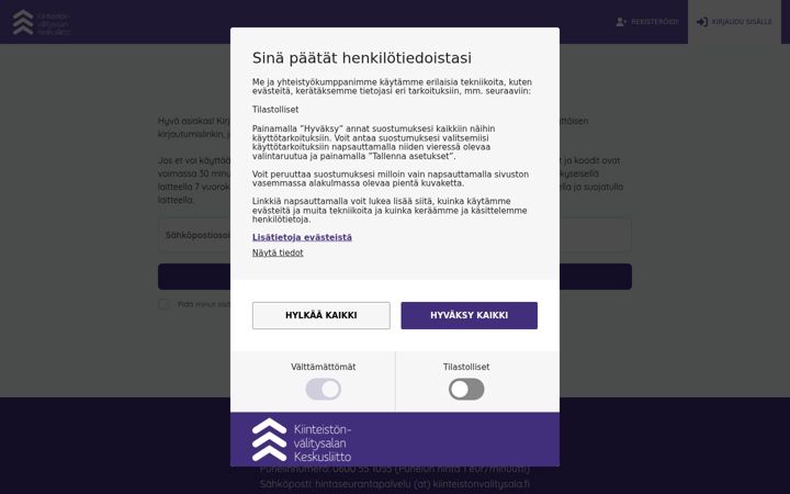 Screenshot of hintaseurantapalvelu.fi