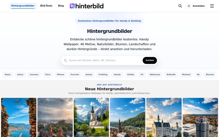 Screenshot of hinterbild.de