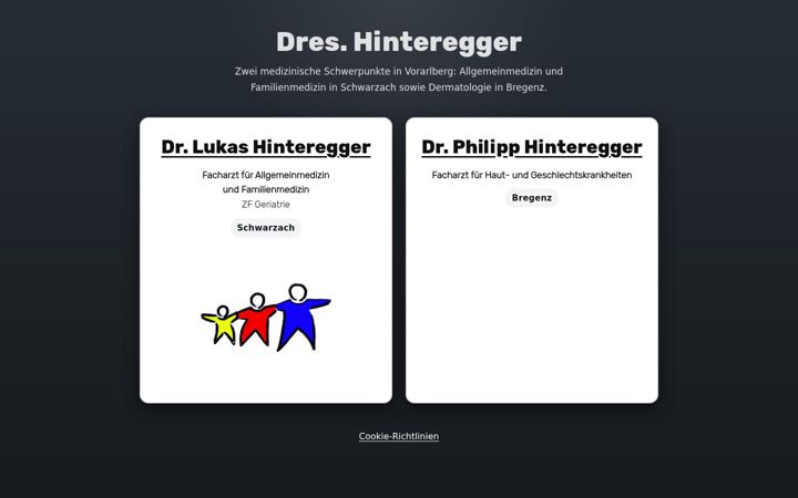 Screenshot of hinteregger.at