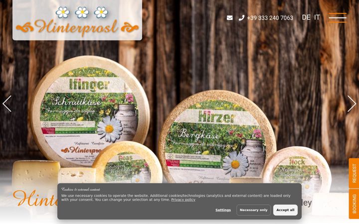 Screenshot of hinterproslhof.it