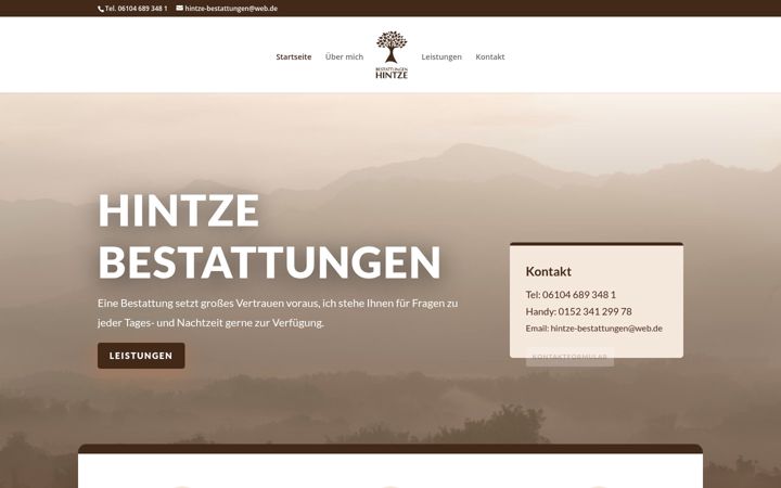 Screenshot of hintze-bestattungen.de