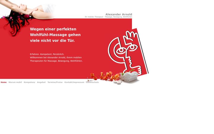 Screenshot of hinundweg-massage.de