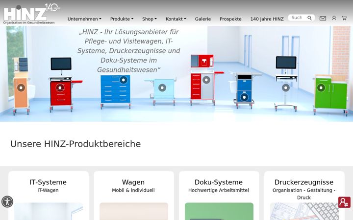 Screenshot of hinz.de