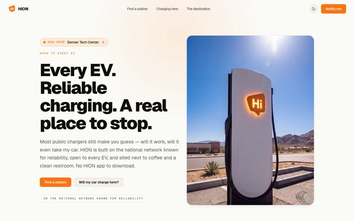 Screenshot of hionev.com