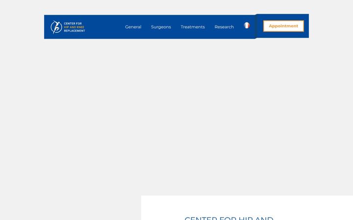Screenshot of hip-and-knee-replacement-center.com